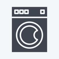 Icon Washing Machine. related to Laundry symbol. glyph style. simple design editable. simple illustration, good for prints vector