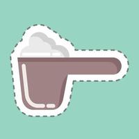 Sticker line cut Powder. related to Laundry symbol. simple design editable. simple illustration, good for prints vector