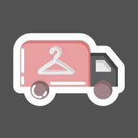 Sticker Delivery. related to Laundry symbol. simple design editable. simple illustration, good for prints vector