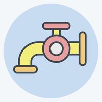 Icon Water. related to Laundry symbol. color mate style. simple design editable. simple illustration, good for prints vector