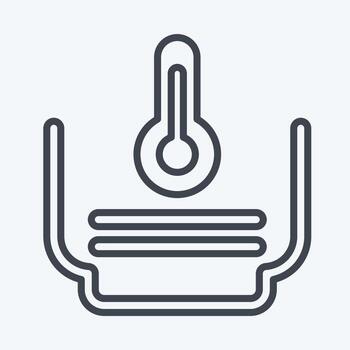 Icon Temperature. related to Laundry symbol. line style. simple design editable. simple illustration, good for prints vector