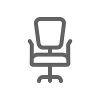Office chair icon. minimal line icons, perfect for web design or business applications. Simple vector illustration.