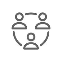 integrated community icon. Perfect for web design or business applications. Simple vector illustration.