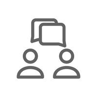 business people conversation icon. Perfect for web design or business applications. Simple vector illustration.