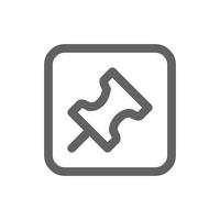 Pin icon. Perfect for web design or user interface applications. vector sign and symbol