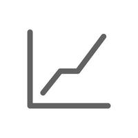 Growing graph performance icon. minimal line icons, perfect for web design or business applications. Simple vector illustration.