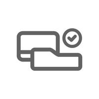 icono de verificación de tarjeta de cajero automático. perfecto para diseño web o aplicaciones de interfaz de usuario. vector de señal y símbolo