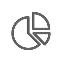 Pie chart icon. minimal line icons, perfect for web design or business applications. Simple vector illustration.