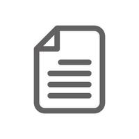 Document file icon. minimal line icons, perfect for web design or business applications. Simple vector illustration.