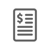 transaction summary slip icon. perfect for web design or payment applications. Simple vector illustration.