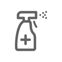 icono de spray desinfectante para manos. perfecto para diseño web o aplicaciones de atención médica. ilustración vectorial sencilla. vector