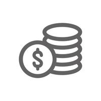 coin pile icon. perfect for web design or payment applications. Simple vector illustration.