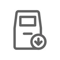 withdraw via atm icon. Perfect for web design or payment applications. Simple vector illustration.