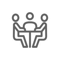 team discussion icon. Perfect for web design or business applications. Simple vector illustration.