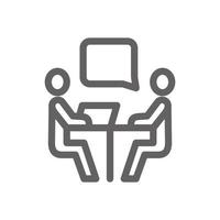 work partner conversation icon. Perfect for web design or business applications. Simple vector illustration.