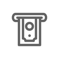 Withdraw money icon. Perfect for web design or user interface applications. vector sign and symbol