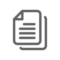 Document file copy icon. minimal line icons, perfect for web design or business applications. Simple vector illustration.
