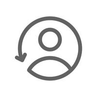 User icon with recovery symbol. perfect for web design or user interface applications. Simple vector illustration.