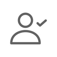 User icon with checklist symbol . perfect for web design or user interface applications. Simple vector illustration.