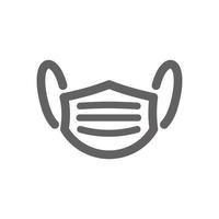 mask icon. Perfect for web design or healthcare applications. Simple vector illustration.