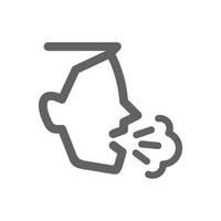 cough icon. Perfect for web design or healthcare applications. Simple vector illustration.