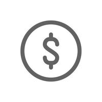 coin currency icon. Perfect for web design or payment applications. Simple vector illustration.