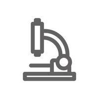 icono de microscopio. perfecto para diseño web o aplicaciones de atención médica. ilustración vectorial sencilla. vector