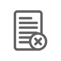 wrong report icon. Perfect for web design or payment applications. Simple vector illustration.