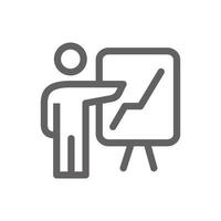 entrepreneur presentation icon. Perfect for web design or business applications. Simple vector illustration.