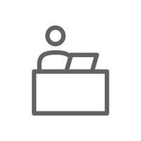 businessman at work icon. Perfect for web design or business applications. Simple vector illustration.