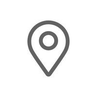 pin location icon. Perfect for web design or user interface applications. Simple vector illustration.