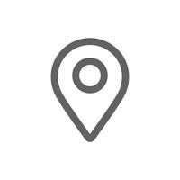 pin location icon. Perfect for web design or user interface applications. Simple vector illustration.