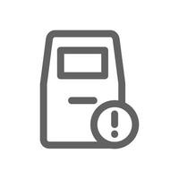 icono de problema de cajero automático. perfecto para diseño web o aplicaciones de interfaz de usuario. vector de señal y símbolo