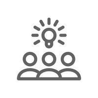 idea of a team icon. Perfect for web design or business applications. Simple vector illustration.