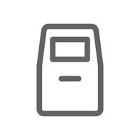 ATM machine icon. Perfect for web design or payment applications. Simple vector illustration.