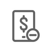 transaction cannot icon. Perfect for web design or payment applications. Simple vector illustration.