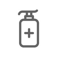 icono de desinfectante de manos. perfecto para diseño web o aplicaciones de atención médica. ilustración vectorial sencilla. vector