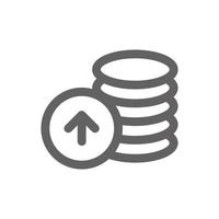 Increased revenue icon. Perfect for web design or user interface applications. vector sign and symbol