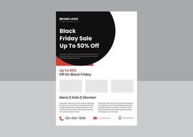 Black Friday sale flyer poster design template. get off on the black Friday poster leaflet design template. vector