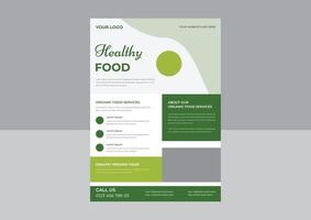 Food Delivery flyer pamphlet, Food flyer for restaurant and fast food shop, Natural food. Drawn fresh fruits flyer