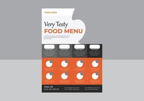 Fast food menu flyer, Restaurant cafe menu, template design. Food flyer, Fast food flyer design template in A4 size. candy colors. vector illustration.