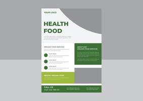 folleto de entrega de alimentos, folleto de alimentos para restaurante y tienda de comida rápida, comida natural. folleto de frutas frescas dibujadas vector