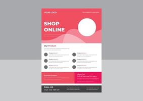 Online store flyer design template, Home delivery flyer poster design, Special Discount template for sale banner, poster, flyer, shop, online store. Vector eps