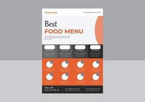 Fast food menu flyer, Restaurant cafe menu, template design. Food flyer, Fast food flyer design template in A4 size. candy colors. vector illustration.