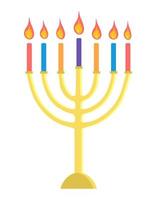 hunukkah menorah icono ilustración vectorial aislado sobre fondo blanco vector