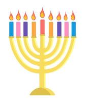 hunukkah menorah icono ilustración vectorial aislado sobre fondo blanco vector