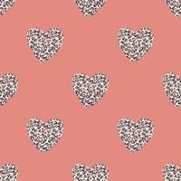 Abstract seamless vector pattern of love hearts. Design for use background Textile all over fabric print wrapping paper and others.