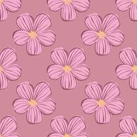 Fondo de patrón de ilustración de vector transparente floral. diseño para uso en todo el papel de envoltura de impresión de tela textil y otros. diseño de impresión repetible de flor de primavera vintage listo para imprimir gráfico