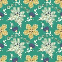 Fondo de patrón de ilustración de vector transparente floral. diseño para uso en todo el papel de envoltura de impresión de tela textil y otros. diseño de impresión repetible de flor de primavera vintage listo para imprimir gráfico