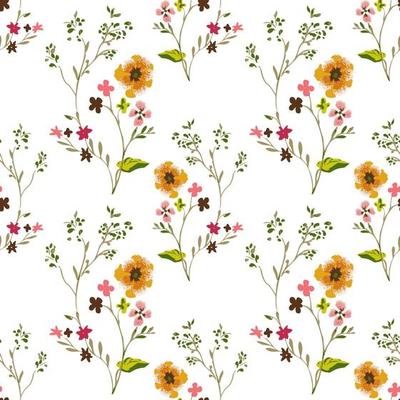 Floral Seamless vector illustration pattern background. Design for use all  over textile fabric print wrapping paper and others. Vintage spring flower  repeatable print design ready to print graphic 11514178 Vector Art at